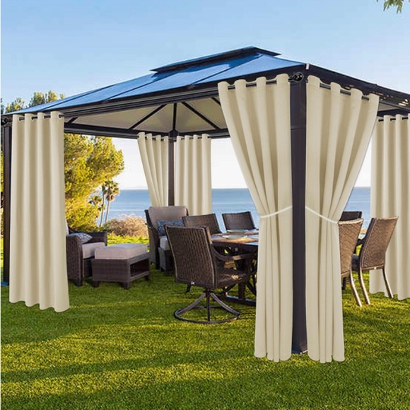 COPY - Waterproof Outdoor Curtains for Patio Sun Blocking Blackout Curtains, 2 … - Picture 7 of 13